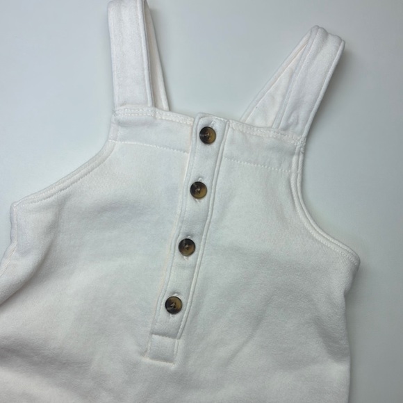 Old Navy White Baby Overalls- 3-6 Month - Picture 2 of 3